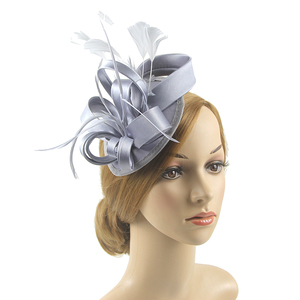 Boda fiesta de té cuentas plumas red velo malla flor diadema tocados sombrero para damas tocado de novia pinza de pelo elegante - Product Image 4