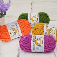 Fil épais en polyester teint, tricoté à la main, motif bâtonnet de glace mignon, pour écharpes de bébé, poupées, coussins et chaussures au crochet DIY