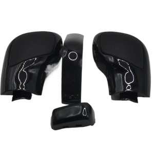 Couvre-levier de vitesses DSG Volkswagen en suède noir, ensemble de quatre pièces, style racing, compatible Bora - Product Image 2