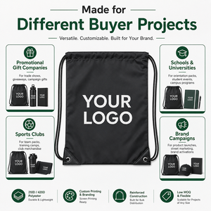 Mochila con Cordón de Poliéster 420D Premium con Logotipo Personalizado para Eventos Escolares y Bolsa Deportiva Resistente para Equipos - Product Image 3