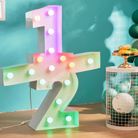 Usine personnalisée 3D lettres signe ampoule caractère lumineux Offres Spéciales Support extérieur étanche chiffres signe chapiteau lettre