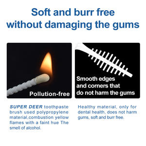 Super Deer Brosse à dents jetable double usage de haute qualité Brosse à dents Brosse à dents <span class=keywords><strong>Kit</strong></span> de voyage 300 pièces Nettoyage des dents - Product Image 3