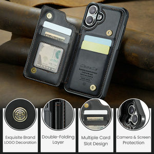 Custodia in Pelle CaseMe con Blocco RFID per iPhone 17, Cover Portafoglio Business per iPhone 17 16E 15 14Pro 13 - Product Image 4