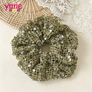 Scrunchie Korea Berpayet, Ikat Rambut Berongga, Kepang Vintage Ukuran Besar, Tali Rambut untuk Kuncir Kuda - Product Image 5