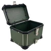 Top case de moto étanche, boîte arrière en aluminium à dégagement rapide pour les longs voyages d'aventure