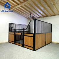Clôture de box pour chevaux avec remplissage en bambou, kit de toilettage pour écurie, boxes de style européen, construction de box pour chevaux