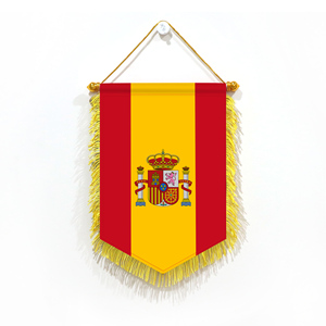 Bandera española con rayas verticales rojas y amarillas y una borla de 20*30cm, adecuada para exhibir en <span class=keywords><strong>festivales</strong></span> culturales europeos - Product Image 2