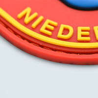 Écussons décoratifs 3D en PVC caoutchouté, emblèmes sculptés, badges personnalisés avec logo, à fixation auto-agrippante, pour événements festifs