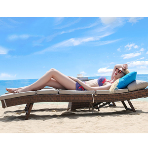 Vintage reposabrazos diseño <span class=keywords><strong>casa</strong></span> jardín de verano tumbona muebles de ratán cama de playa tumbona - Product Image 5