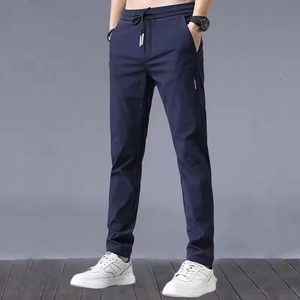 Canvas <strong>Elastic</strong> <strong>Waist</strong> Casual Pants Men's Autumn Breathable Straight Loose <strong>Work</strong> Trend Sports <strong>Trousers</strong> - Product Image 4