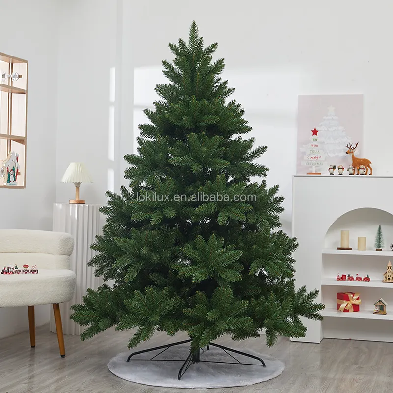 7 футов (210 см) роскошная многофункциональная новогодняя елка из ПЭ/ПВХ, предварительно освещенная елка, с подсветкой