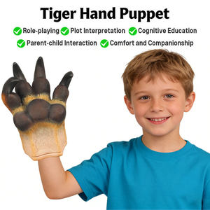 Marionnette de main réaliste en forme de patte de tigre, avec coussinets bicolores, pour jeux de rôle pour enfants - Product Image 2