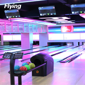Juego de Bolos Personalizable de 10 Pinos de Goma y Madera con Máquina Lanzapelos para Adultos y Niños, para Pistas de Bolos Comerciales - Product Image 1