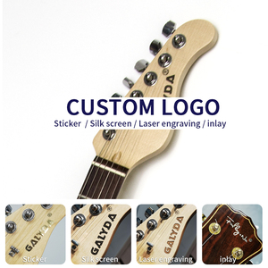 Guitare en acrylique transparente, style corps transparent, 6 cordes, micros H-H, logo personnalisé, vente en gros d'usine, Guitarra - Product Image 4