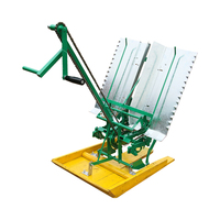 Transplanteur de riz paddy manuel à haute efficacité 2 rangées machine de plantation de riz