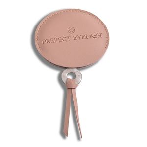 Luxurious Decorative Pink PU Leather Convenient Pocket Hand Held Makeup Fashion <b>Mirror</b> - Product Image 2