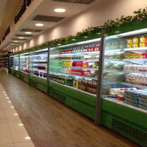 Vitrine réfrigérée commerciale de fruits et légumes de rideau aérien de double de matériel de réfrigération - Product Image 5