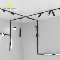 DC48V aluminium aimant lumière encastré plafond Grille linéaire Spotnlight Commercial Ultra mince lumière magnétique piste Rail système