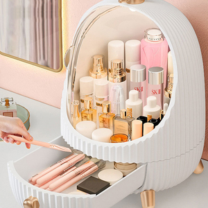 Boîte de rangement cosmétique en plastique PP anti-poussière avec lumière LED en forme de pingouin mignon pour tiroir de salle de bain - Product Image 2