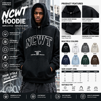 Hoodie ukuran besar uniseks, Hoodie katun ukuran besar, Hoodie longgar, cuci asam, kelas berat, kualitas tinggi, hoodie untuk pria