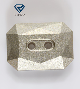 Factory Wholesale Price New Product Crystal Glass Octagon Cut Plated Bottom <strong>Button</strong> Double Hole Series K9 Crystal Rhinestone - Product Image 5