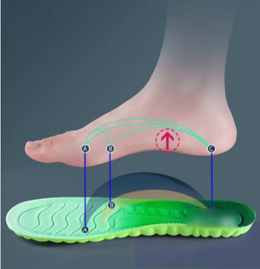 แผ่นรองรองเท้ากีฬา 4D PU ซุปเปอร์ซอฟท์ ยืดหยุ่นสูง ลดอาการปวด ระงับกลิ่น รองรับอุ้งเท้า สำหรับวิ่ง - Product Image 5