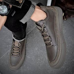 Sneakers tendance pour hommes, nouveaux mocassins respirants, chaussures en cuir décontractées - Product Image 4