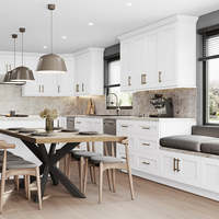 Shaker bleu Offre Spéciale armoires de cuisine en bois massif modèle moderne de meubles de cuisine ensemble de mini armoires de cuisine à vendre