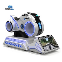 Simulateur de moto VR 9D à mouvement complet, jeu de course dynamique immersif pour les parcs d'aventure intérieurs