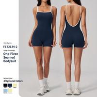 Soft Sculpt Mono de yoga acanalado de una pieza, sin costuras, de cintura alta, con corte en V cruzado y corte en V en la cintura, estilo leggings acampanados