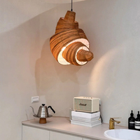 Suspension luminaire moderne en métal et tissu, design créatif en forme de croissant, style Wabi Sabi, pour café, restaurant, salle à manger, vente en gros usine