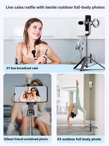 WF WT-K02 Nouveau Trépied Perche à Selfie Anti-Tremblement Intégré pour Téléphone Portable et Appareil Photo - Product Image 4