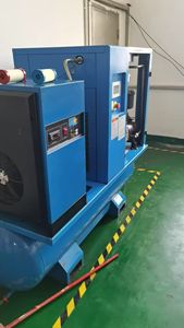 Compresor de Aire de Tornillo Silencioso, Refrigerado por Aire, Sin Aceite, de 15kW/22kW, con Secador y Tanque de 400L, Compresor Industrial Integrado de Funciones Completas - Product Image 5