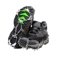 19 crampons antidérapants en acier inoxydable pour la neige, portables, pour l'escalade, la randonnée, l'alpinisme, le jogging
