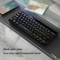 Clavier d'ordinateur AULA F3061 blanc USB 2.0 TKL mini 61 touches RGB portable mécanique filaire ergonomique pour le gaming – Nouveau modèle