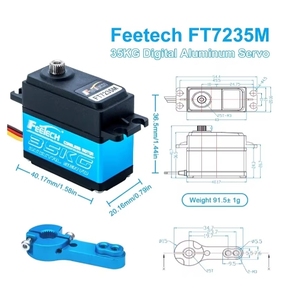 Servo de Aluminio de 35 kg con Alto Torque, Servo RC con Engranaje Totalmente Metálico, Servo Digital de 180° para Autos RC Traxxs X4, RC4WD, GTR y RC - Product Image 2
