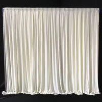 Rideaux de fond de scène de mariage en spandex scuba blanc extensible