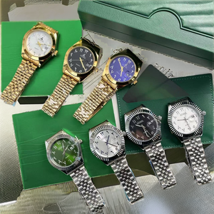 Montre automatique de luxe à lunette cannelée, style Jubilee, bracelet en acier inoxydable 40 mm, verre saphir, fenêtre de date, montre pour homme - Product Image 2
