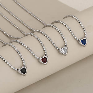 Collar de Moda Personalizado de Acero Inoxidable 316L con Baño de Oro PVD de 18K, Joyería Fina, Collar de Zirconia Tipo Tenis para Mujer - Product Image 2