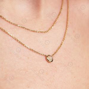 Gemnel Ưa Thích 925 Bạc <span class=keywords><strong>14</strong></span> <span class=keywords><strong>Karat</strong></span> Vàng Vòng Cổ Vẻ Đẹp Dễ Thương Đồ Trang Sức Thời Trang Lớp Đá Quý Vòng Cổ - Product Image 4