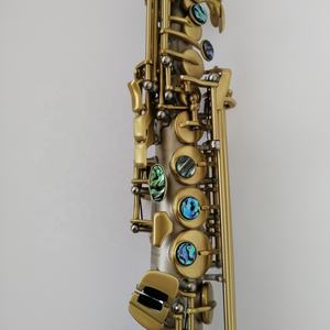 Cuerpo <span class=keywords><strong>de</strong></span> níquel mate, teclas <span class=keywords><strong>de</strong></span> laca mate, llave Bb <span class=keywords><strong>de</strong></span> alta calidad, campana curvada, Saxofón Soprano, <span class=keywords><strong>instrumentos</strong></span> musicales - Product Image 4