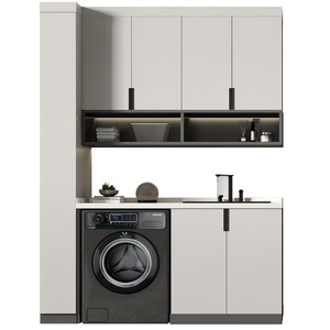 Mobiletto Porta <span class=keywords><strong>Lavatrice</strong></span> Personalizzabile, Arredamento Moderno <span class=keywords><strong>per</strong></span> Lavanderia <span class=keywords><strong>per</strong></span> Appartamenti, Ville e Progetti Alberghieri - Product Image 5