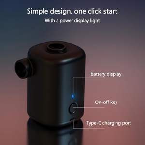 Pompa udara listrik Mini 4000Pa portabel, tanpa kabel dapat diisi ulang bahan ABS kasur tiup untuk Kayak apung tas penyimpanan vakum - Product Image 5