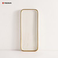 Fournisseur de vaisselle nordique 2025, design marbré, bordure dorée, vaisselle en céramique de luxe, service de table en porcelaine pour restaurant