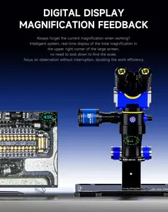 Microscope trinoculaire industriel pliable MECHANIC Robot Smart Eye 7X-45X Zoom continu pour la réparation de téléphones mobiles, ensembles d'outils - Product Image 2