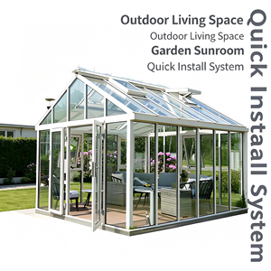 Invernadero de Aluminio con Marco Personalizado, Casa de Cristal para Patio, Jardín, Terraza, Espacio Exterior - Product Image 6