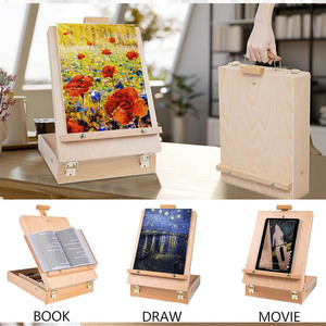 FOSKA Boîte de <span class=keywords><strong>peinture</strong></span> de chevalet d'art en bois professionnel robuste <span class=keywords><strong>et</strong></span> durable à usage multiple avec poignée - Product Image 6