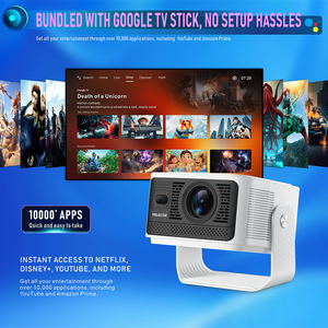 โปรเจคเตอร์อัจฉริยะ 1080P HY350Max GTV ความสว่าง 500 ANSI ลูเมนส์ โฟกัสอัตโนมัติ WiFi 6 BT5.4 โฮมเธียเตอร์พกพา - Product Image 3
