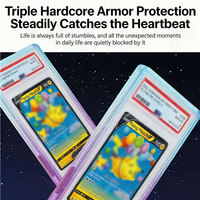 Étui de protection personnalisé pour cartes gradées avec logo, cadre en TPU anti-jaunissement et dos en PC pour cartes PSA CGC, idéal pour cartes de sport et objets de collection