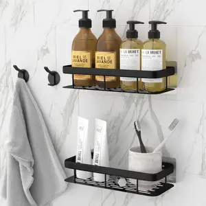 Cucina domestica di lusso organizzata mensola da parete per bagno adesiva mensole per doccia per bagno, portaoggetti per wc